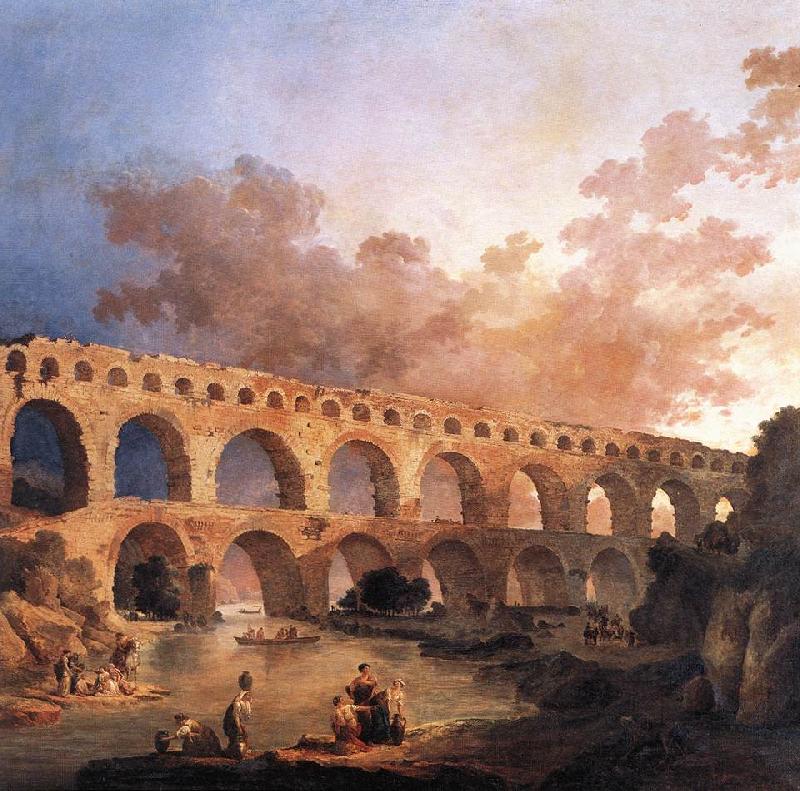 ROBERT, Hubert The Pont du Gard AF oil painting image